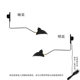 Nordic Bedside Lamp with Dual Rotating Heads, Designer Creative Long-Arm Living Room Personality Swing Arm Long Rod Wall Lamp with Claw-Like Design
