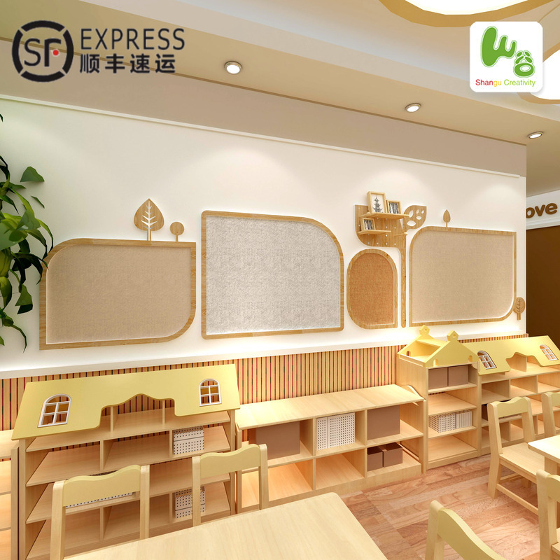 Kindergarten Home-Themed Classroom Wall, Lobby Wall, Corridor Bulletin Board, Finished Environmental Creation Cultural Wall, Environmental Creation