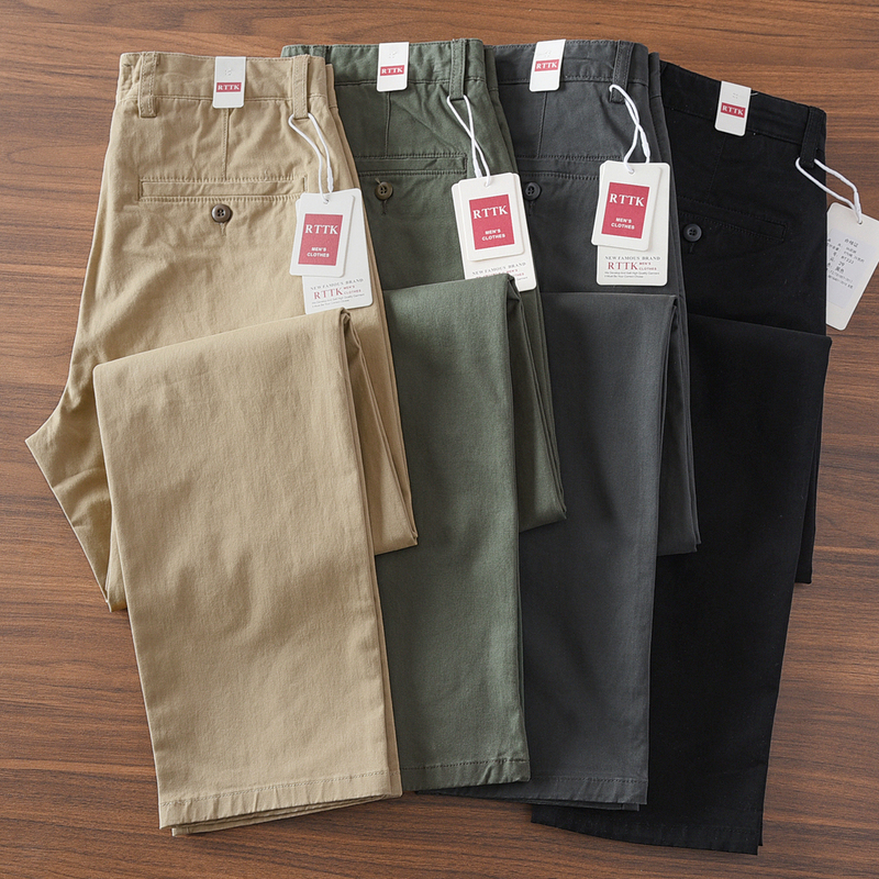 2026 New Japanese Style Simple Pure Cotton Slim Straight Casual Pants for Men Spring and Summer Twill Slightly Elastic Long Pants for Men 2026 New Japanese Style Simple Pure Cotton Slim Straight Casual Pants for Men Spring and Summer Twill Slightly Elastic Long Pants for Men