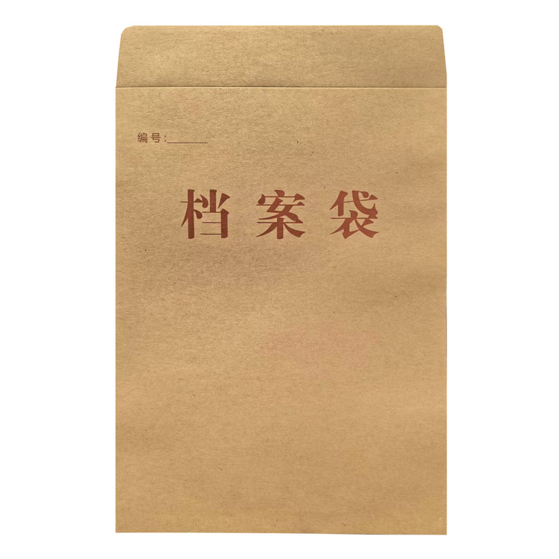 Flat A4 Document Bag, Envelope Style, No Drawstring, Self-Adhesive Seal, Simple File Bag, Thickened with 180g Paper