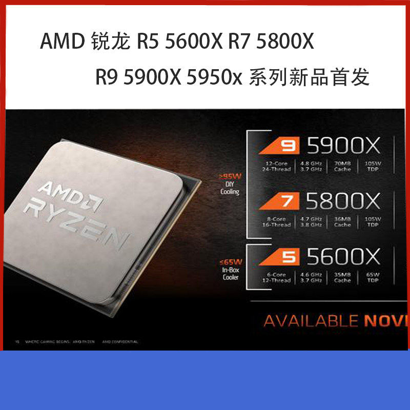 AMD R5 5600X R7 5800X R9 5900X 5950X CPU 5th generation ruilong cpu