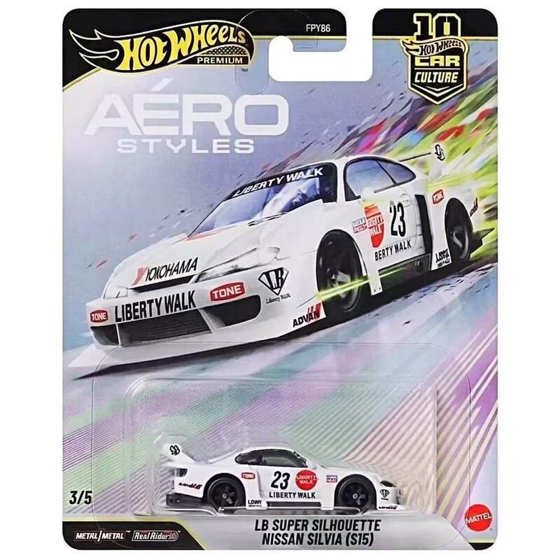 Hot Wheels Fpy86 Car Culture Aerodynamic Set Iron Base Rubber Tire Alloy Car Model Nissan S15