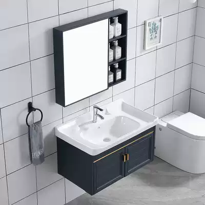 Small-sized wall-mounted wash basin, cosmetic room, ceramic washbasin cabinet, wash table, basin, bathroom cabinet combination