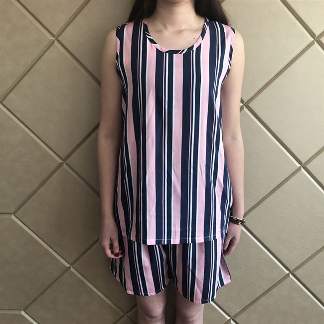 Áo ngủ nữ bằng lụa cotton mùa xuân và mùa thu cotton nhân tạo không tay áo vest ngắn phù hợp với tăng phần mỏng dịch vụ tại nhà - Bộ Pajama pijama tiểu thư