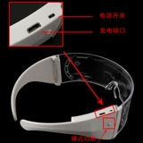 Зарядка модель светодиодных очков Jumpy Equipment с Douyin Men and Women Personal Personal Personal Profect Nights Bar Hip Hop