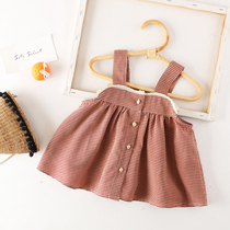 (Clearance does not return) girls camisole vest wear summer foreign children cotton coat baby halter top