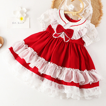 Childrens foreign style dress summer new dress girl Spanish princess dress baby Lolita Net red skirt