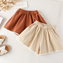 (Clearance does not return) girls shorts wear summer cotton pants outside the foreign children loose pants culottes