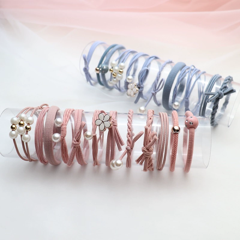 Bộ 12 chiếc dây buộc tóc Nhật Bản và Hàn Quốc, dây có độ đàn hồi cao không làm tổn thương tóc, bộ combo phụ kiện dây chun buộc tóc K - Phụ kiện tóc