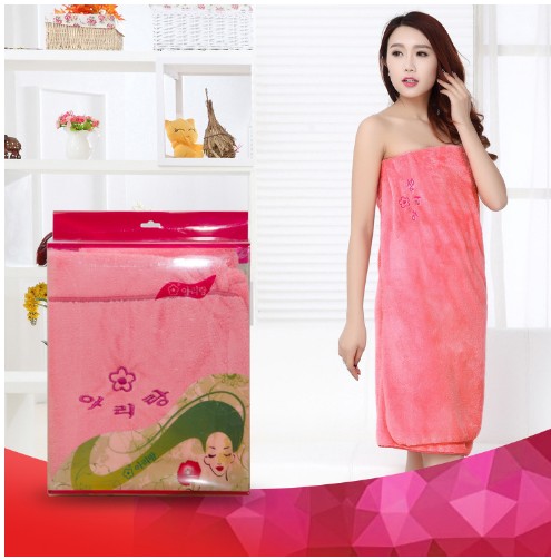 Bathroom household adult male and female than pure cotton water absorption speed is not easy to drop hair can wrap body large towels