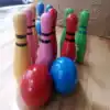 Wooden bowling Children's toys Baby Indoor outdoor educational toys Wooden ball sports toys
