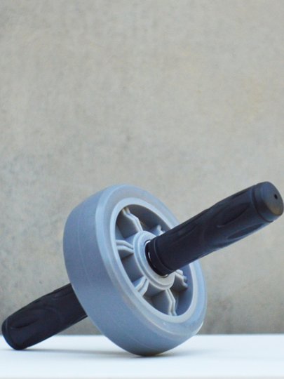 Double-bearing abdominal fitness wheel single wheel TPR rubber wheel surface is silent and does not hurt the floor indoor sports outdoor abdominal fitness wheel