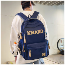 Schoolbag for male junior high school students, high aesthetic value, waterproof, high school student, male weight loss, oversized canvas, minimalist backpack