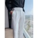 Men's nine-point suit trousers spring and summer thin straight-leg loose anti-wrinkle business drape slim fit trousers for men with small feet
