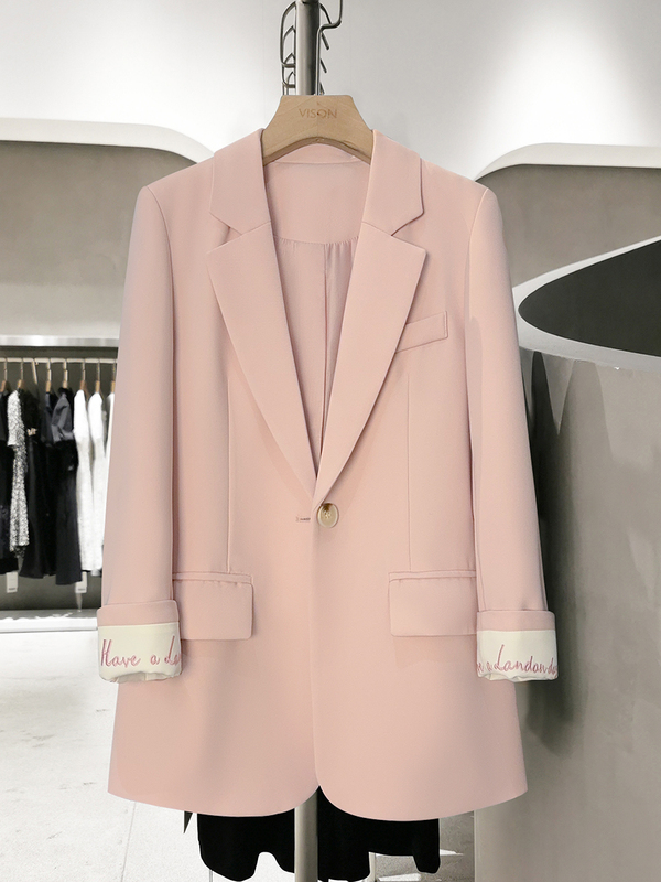 Pink Elegant Blazer New Arrival for Women 2026 Early Spring Niche Embroidered Gentle High-End Suit