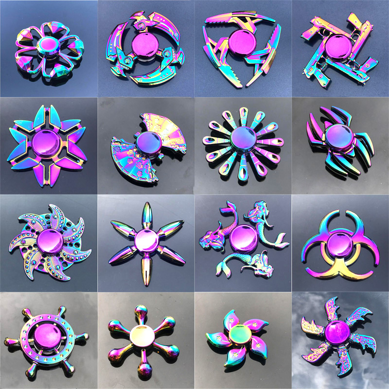 Metallic Colorful Fidget Spinner, Black Technology Zinc Alloy Finger Spinner, Stress Relief Gadget, Student and Children's Toy Metallic Colorful Fidget Spinner, Black Technology Zinc Alloy Finger Spinner, Stress Relief Gadget, Student and Children's Toy