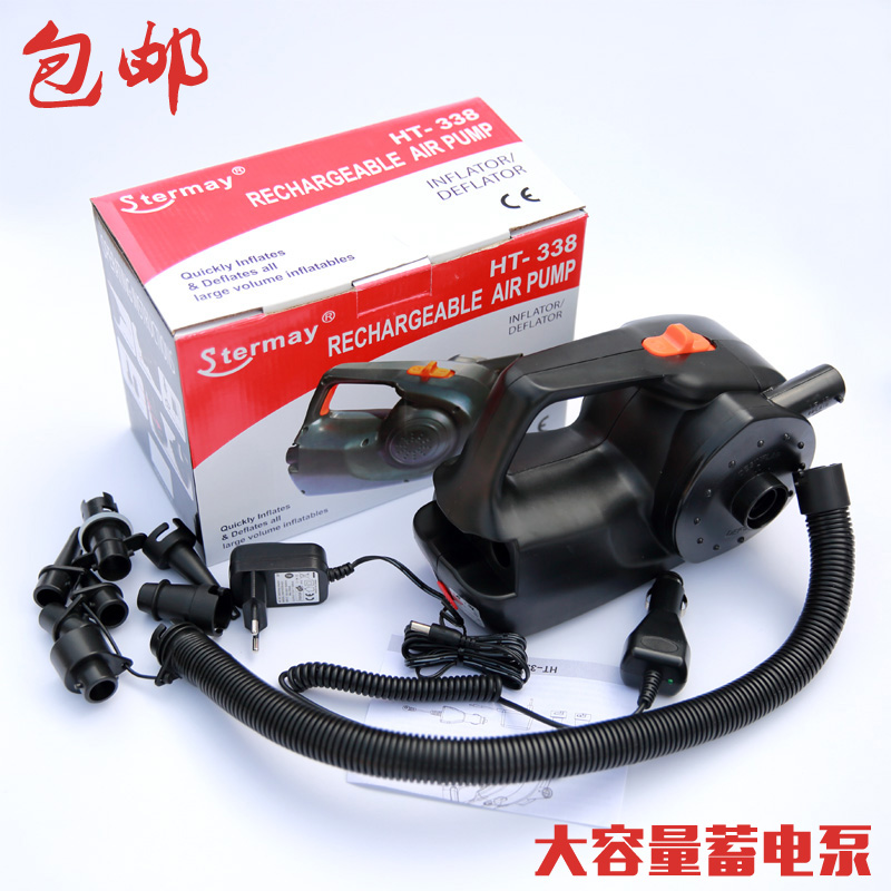  Charging and pumping dual-purpose storage pump Electric battery inflatable pump can inflate rubber boat sand pools and so on