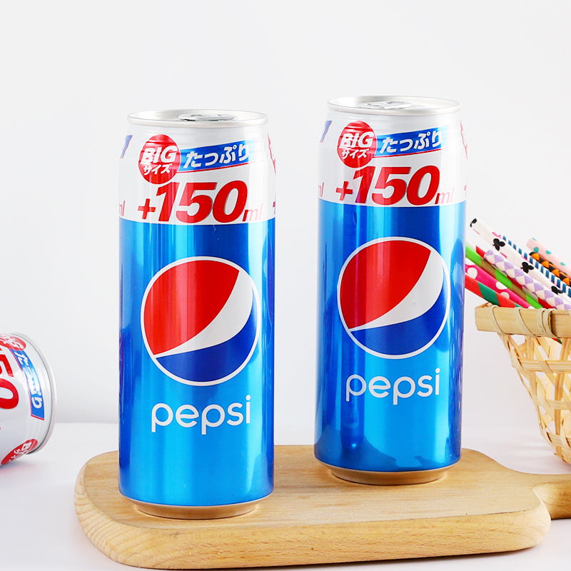 Japan imports PepsiCo original flavor Blue jars carbonated soda drinks Summer drinks Large capacity Long tank 500ml