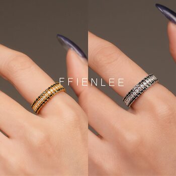 S925 silver ring, stacked light star ring, fashionable sparkling ring, feminine and light luxury ring