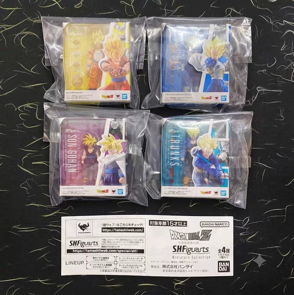 Набор из четырех коробок Bandai Dragon Ball Gacha SHF миниатюрные фишки персонажей серии Dragon Ball Вегета Гоку 897771