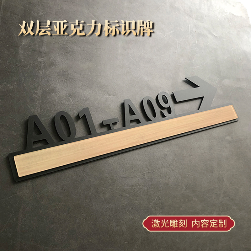 Acrylic floor signs Digital Index Billboard Floor Card Floor Sticker Mark Sticker number plate indicating ID card 