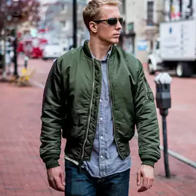 US-made ALPHA ALPHA MA1 air force pilot jacket men and women autumn and winter cotton clothes trend coat cotton suit