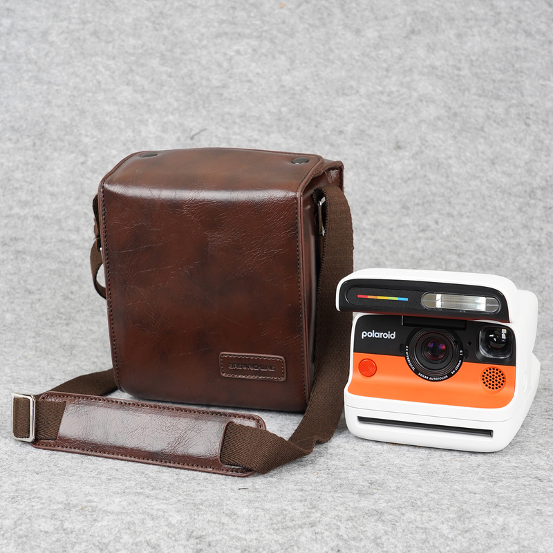 Suitable for Polaroid Instant Camera Flip Now+Gen3 Gen2 Now1-2 600 Retro Leather Camera Bag