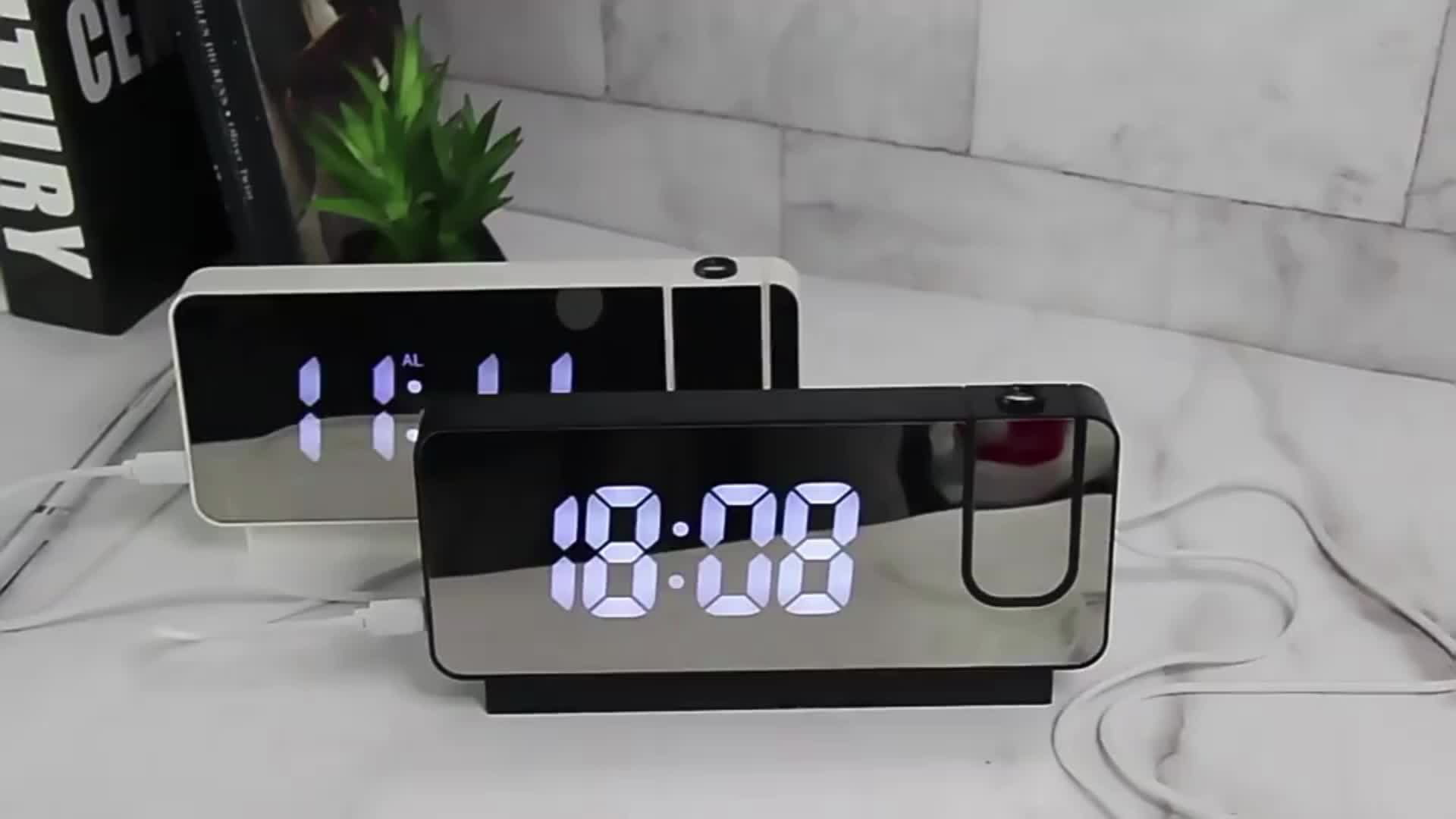 Led Digital Smart Alarm Clock Light Projection Ceiling On The Wall