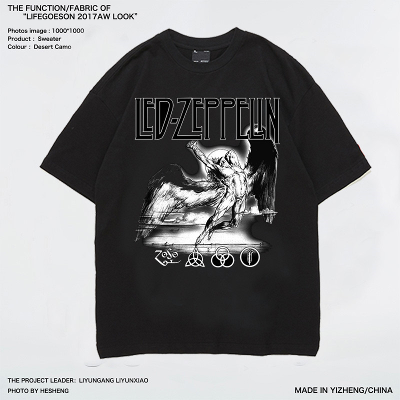 European and American Heavy Metal Iron Maiden Band T-Shirt Retro Print Pure Cotton Rock Short-Sleeve Unisex Trendy