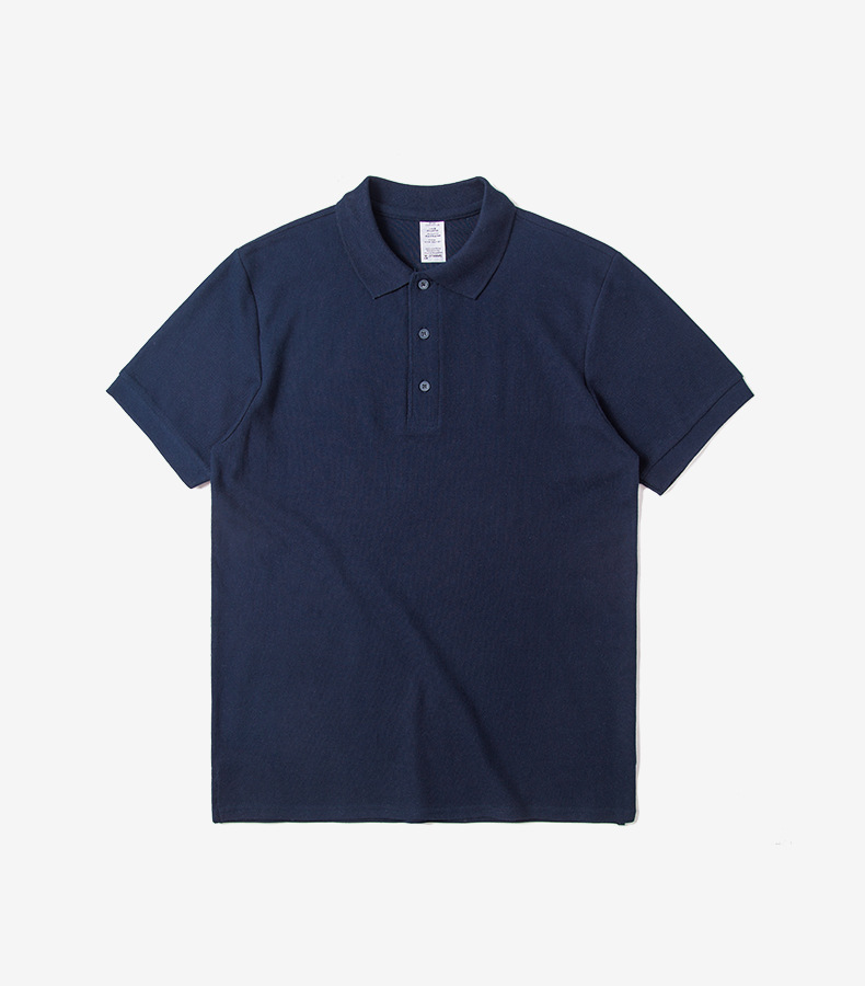 Đen hồng trắng xám polo áo sơ mi màu rắn trống ngắn tay áo polo nam t-shirt ve áo kích thước lớn bông thủy triều