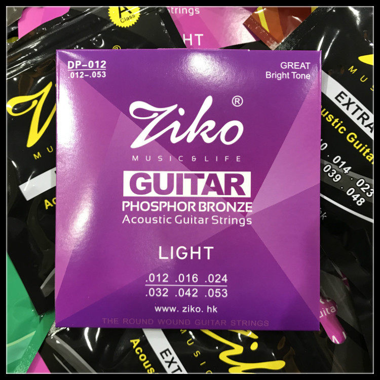 Hong Kong Djshan ZIKO phosphorus bronze Custom LIGHT folk guitar strings DP-12-53