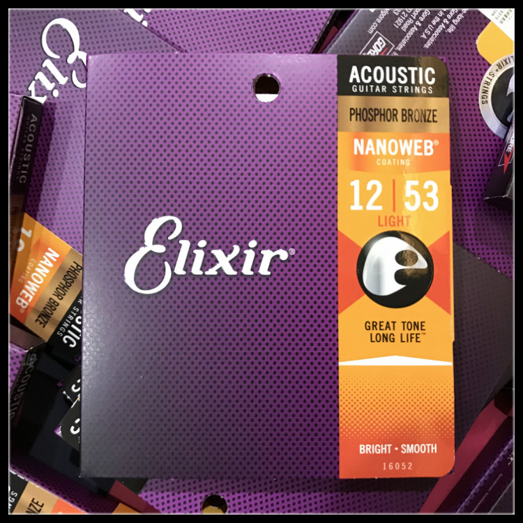 Elixir Ellis NANOWEB Elisa 16052 12-53 phosphorus bronze ballad guitar strings