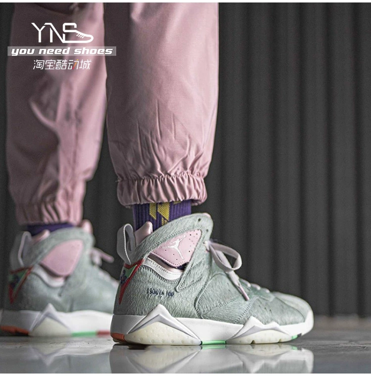 Greasy Uncle Air Jordan AJ7 Bugs Bunny Fluffy Grey Sports Basketball Shoes Giày nam CT8528-002 - Giày bóng rổ