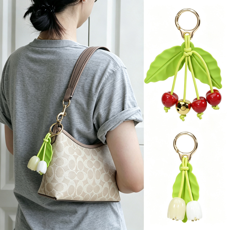 Tulip Flower Bag Pendant Suitable for Loewe Women's Bags, Car Keychain Decoration, Phone Case Chain Tulip Flower Bag Pendant Suitable for Loewe Women's Bags, Car Keychain Decoration, Phone Case Chain
