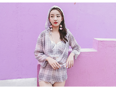 2018 cặp đôi mới nam quần đi biển áo tắm nữ ngực nhỏ tập hợp áo tắm spa bốn mảnh gợi cảm - Vài đồ bơi đồ đi biển cho cặp đôi