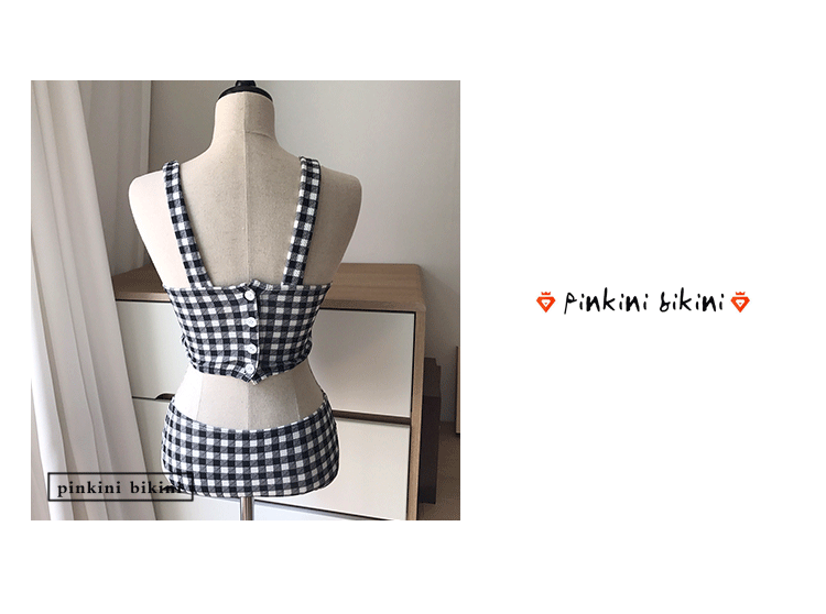 2017 mới trắng đen nhỏ ngọt ngào ngọt ngào đơn giản chia đôi bikini nóng bỏng mùa xuân đi biển áo tắm nữ 	đồ bơi nữ 2 mảnh	