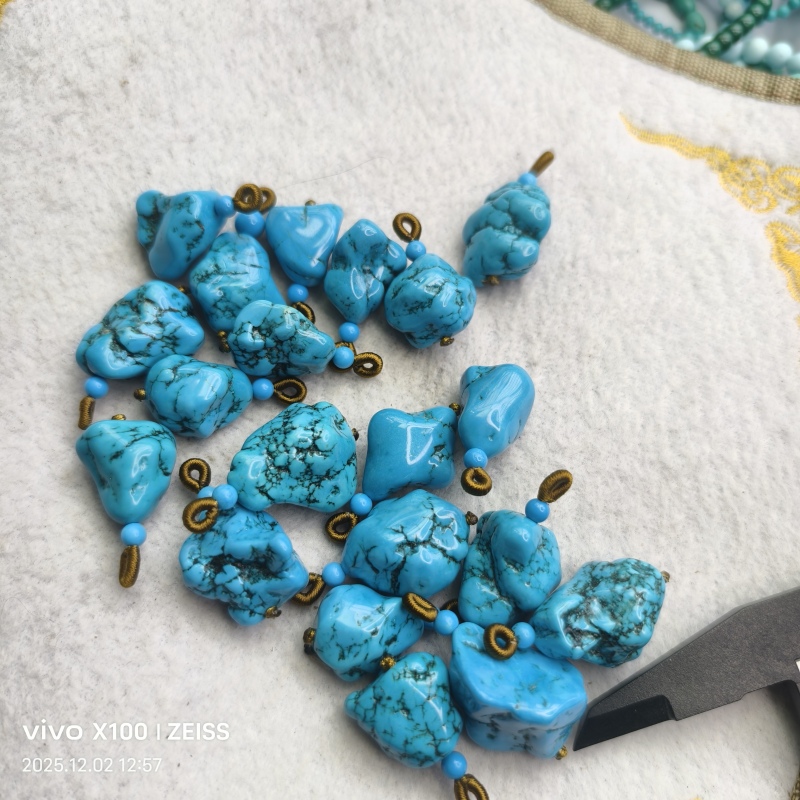 Cloud Cover Temple Sleeping Beauty Porcelain Glaze Grade Net Flower High-Quality Turquoise Pendant/Necklace. Clearance Sale Price Cloud Cover Temple Sleeping Beauty Porcelain Glaze Grade Net Flower High-Quality Turquoise Pendant/Necklace. Clearance Sale Price