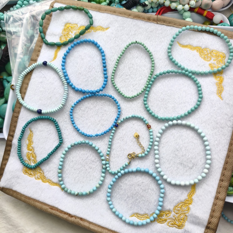 Hubei Violent Porcelain Noble Quality Turquoise Small Beads K3-4+Mm Diameter Bracelet. Excellent Quality, Beautiful Price Hubei Violent Porcelain Noble Quality Turquoise Small Beads K3-4+Mm Diameter Bracelet. Excellent Quality, Beautiful Price