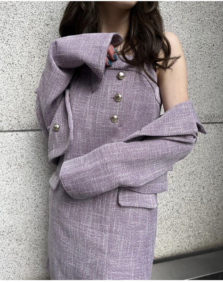 Ретро асимметричный костюм, дизайнерское платье 