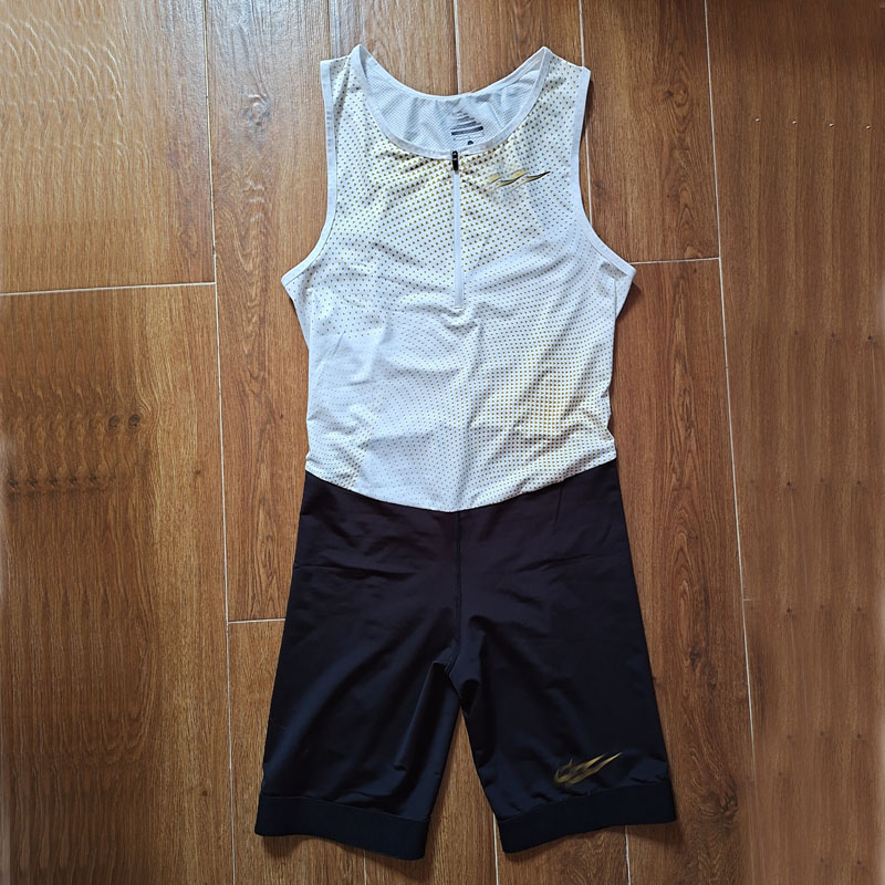 Su Shenzhen Green Dot Track Racing Sleeveless Tracksuit 100m Wind Resistant Sprint Tights