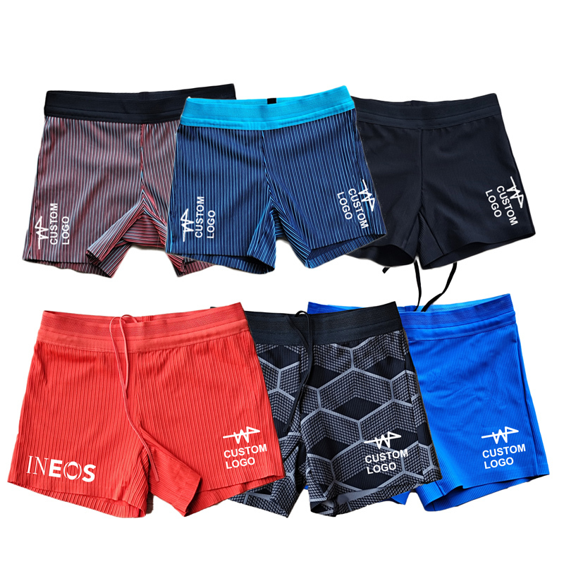 Ribbed Colorful Color-Changing Marathon Track and Field League Three-Quarter Shorts Sprint Tights Can Be Customized with Logo