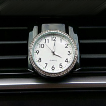  Car clock Car quartz watch Quartz clock Ultra-thin base diamond-set clock Car electronic watch Car home decoration watch