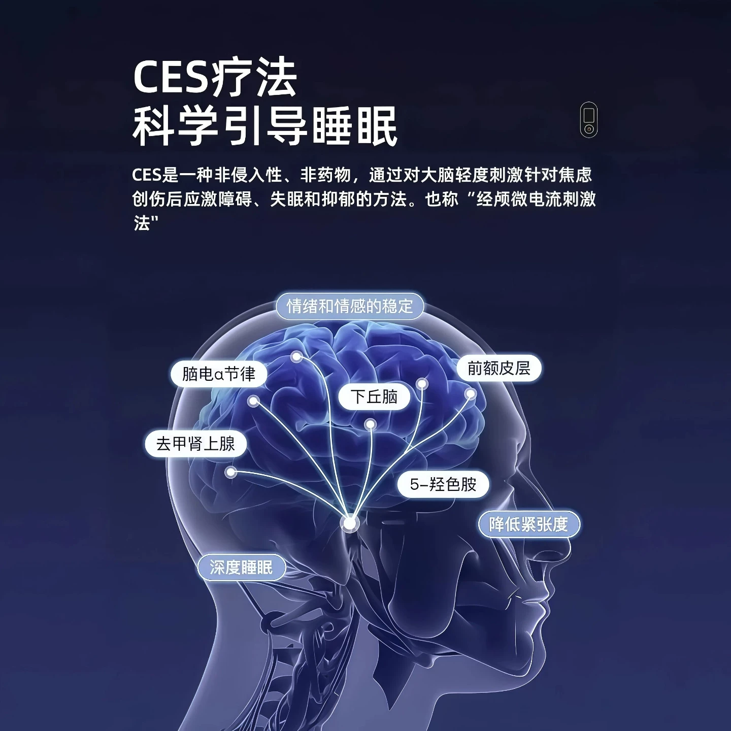 CES smart sleep device ear clip sleep aid tool insomnia black technology physical sleep aid device deep sleep good sleep