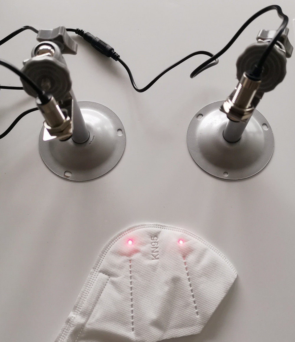 Laser positioner mask earband machine infrared laser positioning punctual laser transmitter