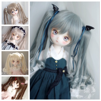 taobao agent BJD doll uses wig high -temperature silk tiger mouth single double ponytail 3 -piece set 6 cents 4 minutes 3 cents spot