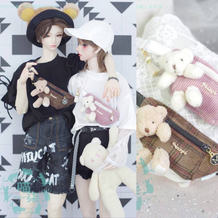 BJD dolls with oblique satchel small bear purse 4 points 3 Sub-uncles Grand Female Universal Spot Bjd Accessories