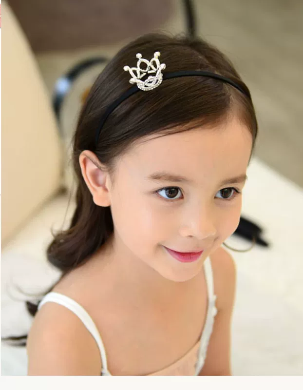 Băng đô vương miện trẻ em nhập khẩu chính hãng Hàn Quốc, phụ kiện cài tóc rhinestone trẻ em, băng đô hình công chúa bé gái - Phụ kiện tóc