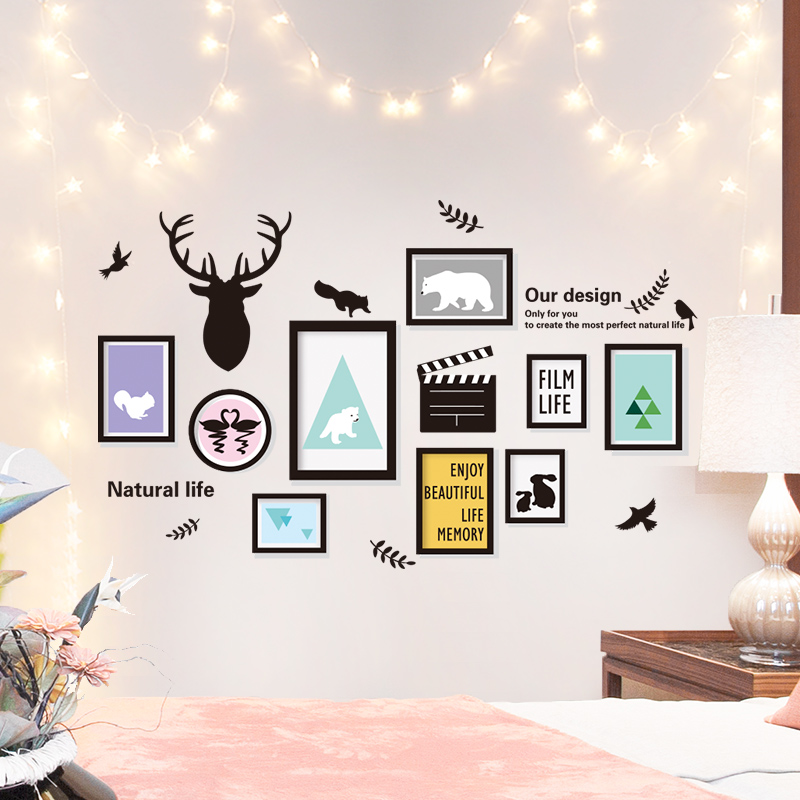 Nordic Ins Wind Wall Stickers Living Room Sofa Background Wall Bedroom Cozy Wall Painting Creative Wallpaper Self-Glued Wallpaper