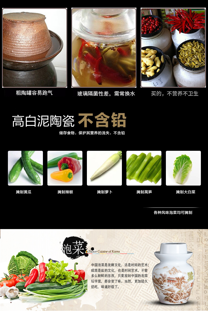Jingdezhen ceramic pickle jar ceramic home flooded in sichuan pickle jar mini little pickle jar