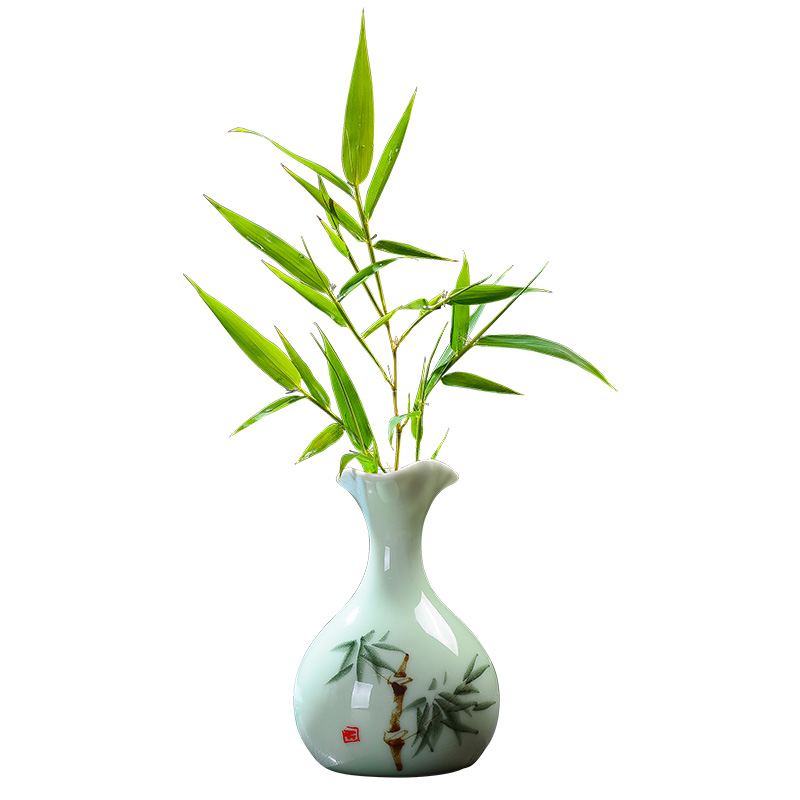 Jingdezhen ceramic furnishing articles miniature ceramic hand - made floret bottle a floret bottle small pure and fresh and hand - made porcelain arranging flowers